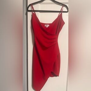 Emerald Sundae Skinny Strap Red Dress
